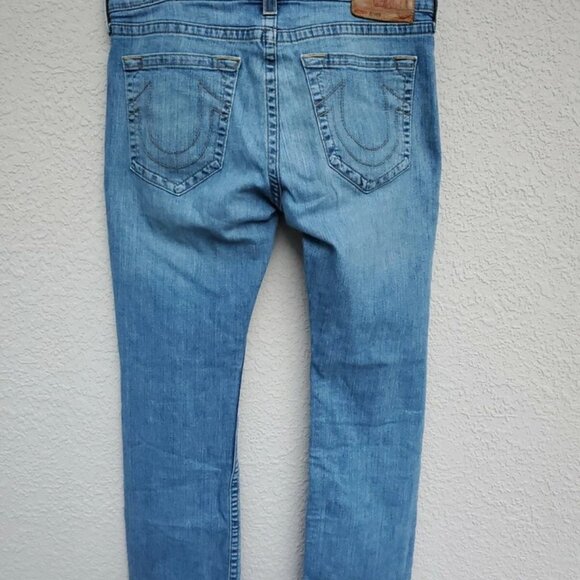 True Religion Bobby Men's Light Distressed Denim jeans 36/35 - Picture 5 of 6